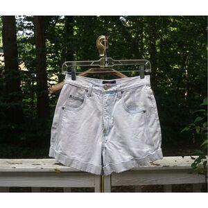 Vintage 90s Route 66 High Waist Light Wash Denim Jean Shorts